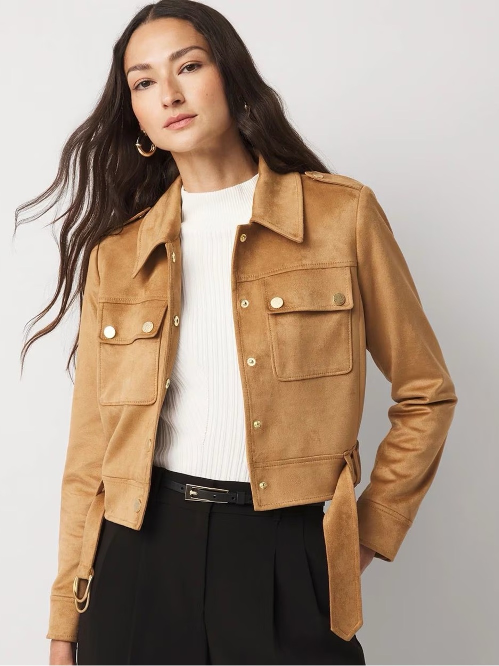 Faux Suede Moto Jacket - WHBM